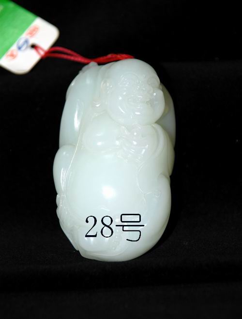 羊脂玉純白彌佛把件