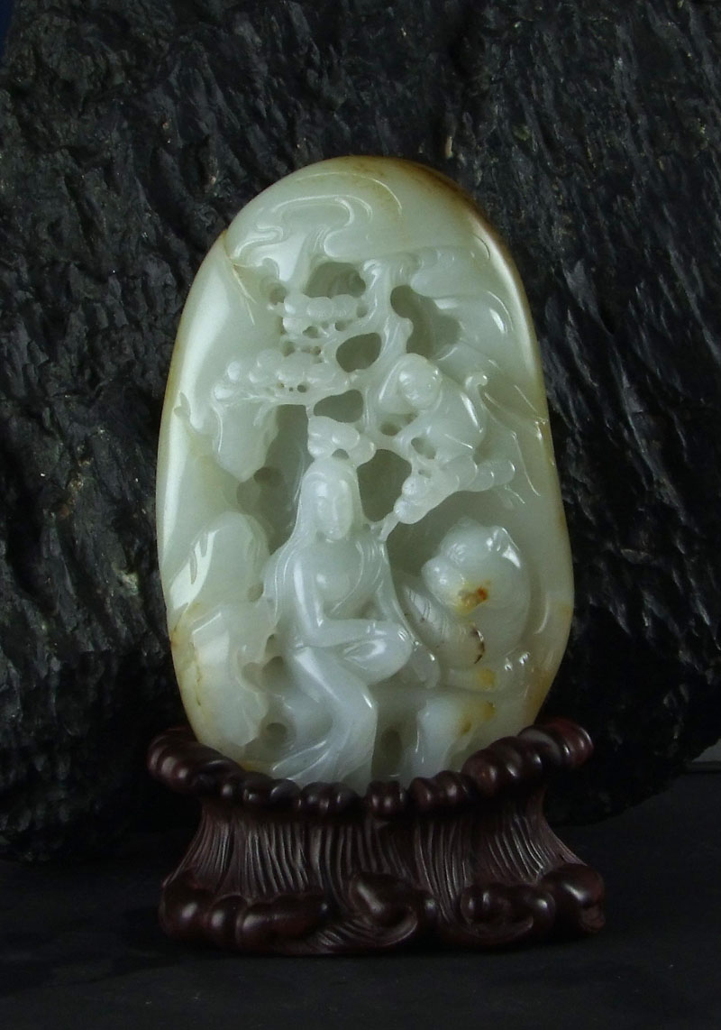 子料羊脂玉小擺件“吳彩鸞”